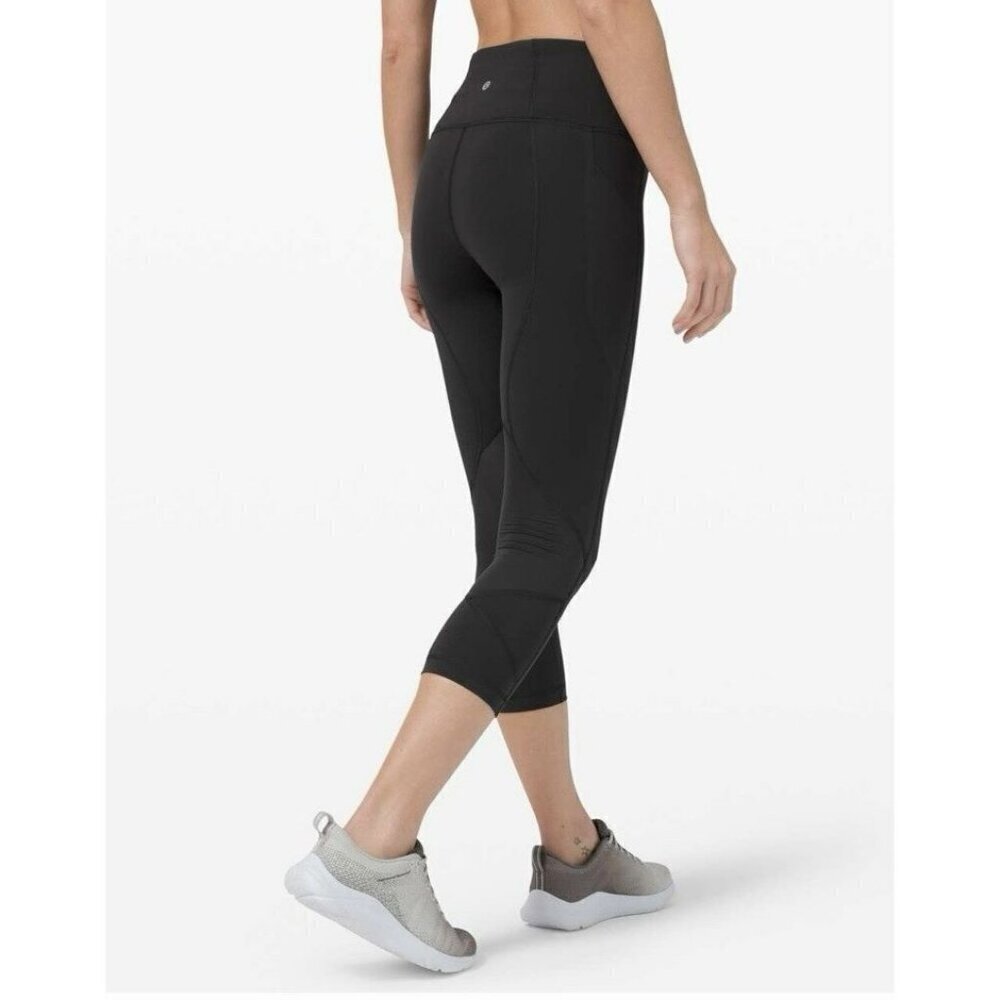 Lululemon Pace Rival High-Rise Crop 22" Black Size 4 EUC